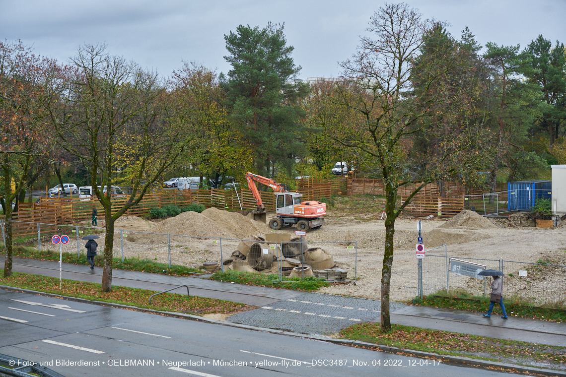 04.11.2022 - Baustelle an der Quiddestraße Haus für Kinder in Neuperlach
